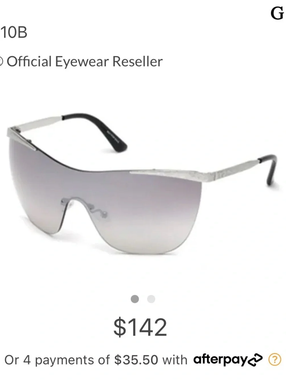 G by Guess Women's Shield Sunglasses - Silver Gradient